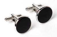 Wholesale Jewelry - Silver (S) Cuff Links (CL) (CL748 BLACK S)