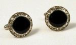 Wholesale Jewelry - Silver (S) Cuff Links (CL) (CL5814 BLACK S)