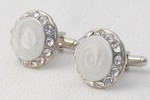 Wholesale Jewelry - Silver (S) Cuff Links (CL) (CL5814 MOP S)