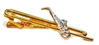 Wholesale Jewelry - Tie Bars (TB) Tie Bars / Tie Chains / Tie Tacs (TB38 G SAX S)