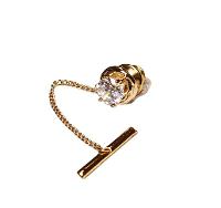 Wholesale Jewelry - Tie Tacs (TT) Tie Bars / Tie Chains / Tie Tacs (TT5230CZ G)